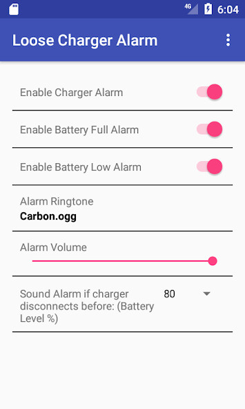 Emulate Android APK Loose Charger Alarm Emulate Android APK Loose Charger Alarm