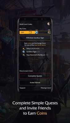 Emulate Android APK Loot codes for WoW