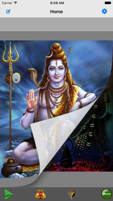Emulate iPhone app Lord Shiva Manta : 3D Book using MyAndroid