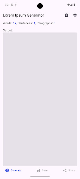 Run android online APK Lorem Ipsum Generator from MyAndroid or emulate Lorem Ipsum Generator using MyAndroid