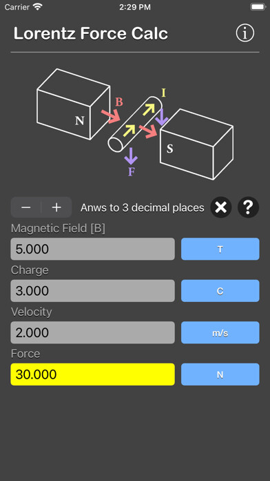 Emulate iPhone app Lorentz Force Calculator using MyAndroid Emulate iPhone app Lorentz Force Calculator using MyAndroid