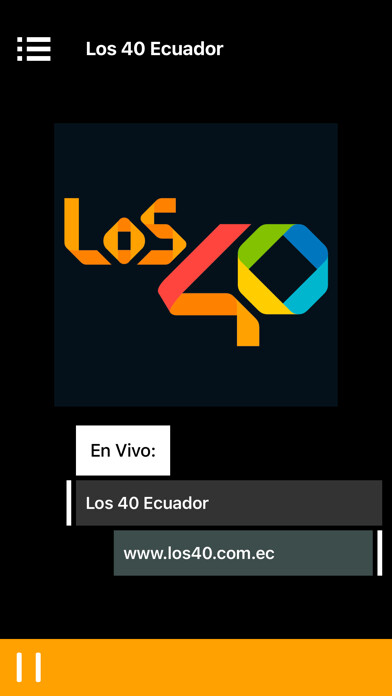Emulate iPhone app Los 40 Ecuador using MyAndroid