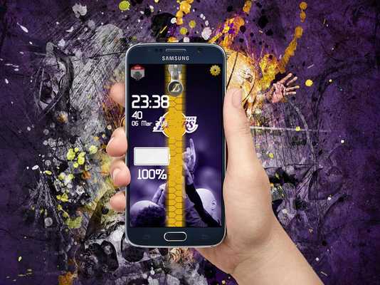 Emulate Android APK Los Angeles Lock Screen Lakers Zipper