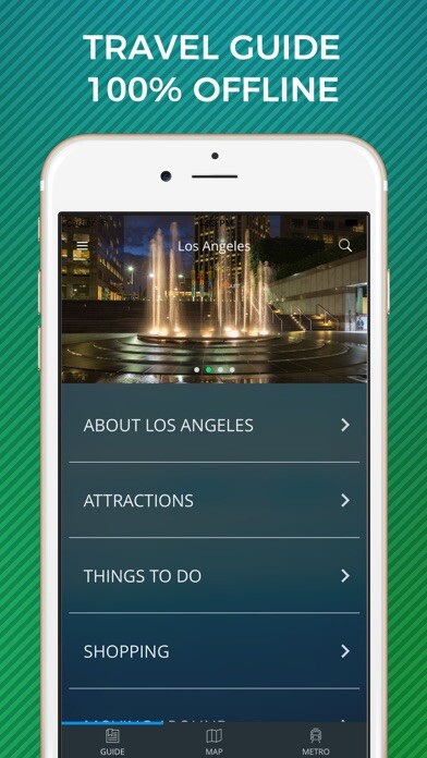Emulate iPhone app Los Angeles Travel Guide with Offline Street Map using MyAndroid