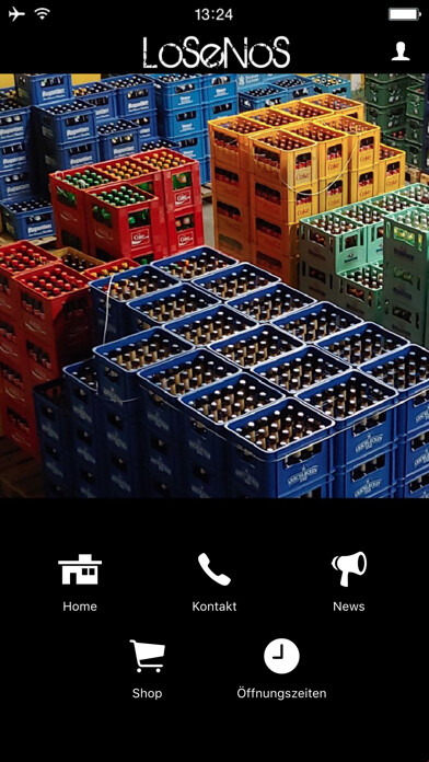 Emulate iPhone app LoSeNoS Getränke Lagerverkauf using MyAndroid