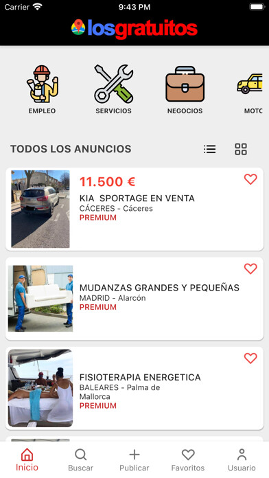 Emulate iPhone app Los Gratuitos using MyAndroid