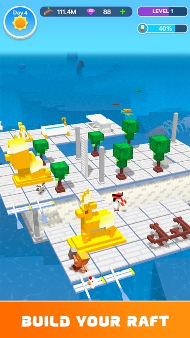 Emulate iPhone app Lost Ship: Block Craft using MyAndroid