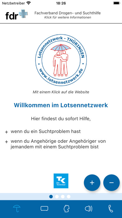 Emulate iPhone app Lotsennetzwerk Thüringen using MyAndroid