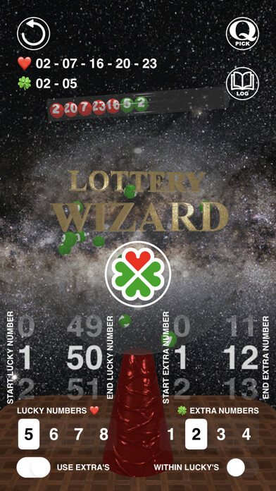 Emulate iPhone app Lottery Wizard 3D using MyAndroid