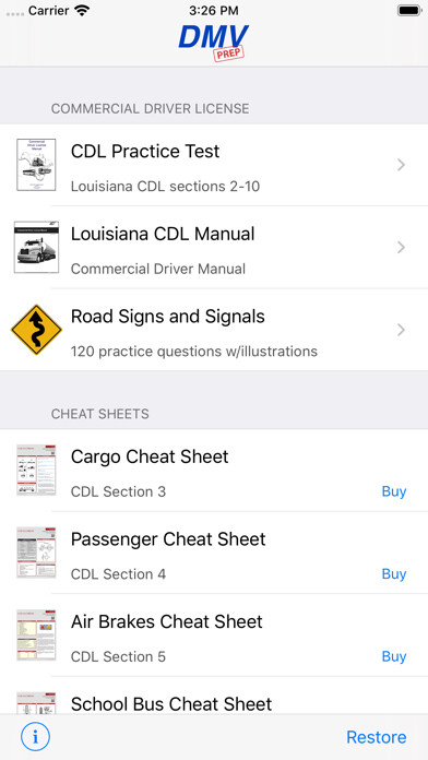 Emulate iPhone app Louisiana CDL Test Prep using MyAndroid Emulate iPhone app Louisiana CDL Test Prep using MyAndroid
