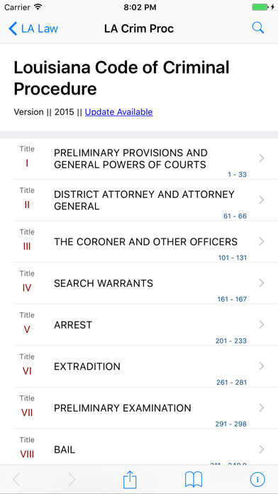 Emulate iPhone app Louisiana Code of Criminal Procedure (LawStack) using MyAndroid Emulate iPhone app Louisiana Code of Criminal Procedure (LawStack) using MyAndroid