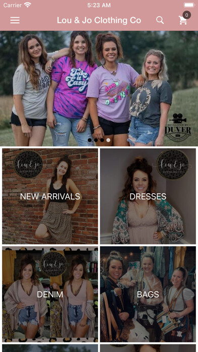 Emulate iPhone app Lou & Jo Clothing Co using MyAndroid Emulate iPhone app Lou & Jo Clothing Co using MyAndroid