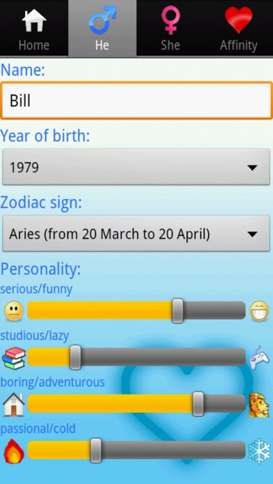 Emulate iPhone app Love Affinity Test using MyAndroid Emulate iPhone app Love Affinity Test using MyAndroid