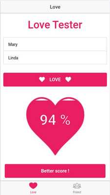 Emulate Android APK Love and Friend Tester