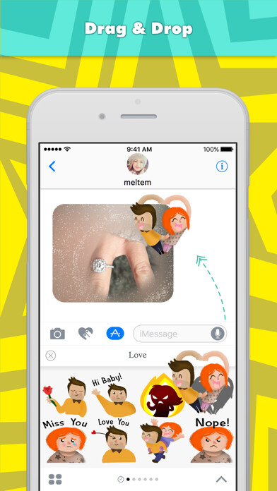 Emulate iPhone app Love and Valentine stickers by meltem for iMessage using MyAndroid Emulate iPhone app Love and Valentine stickers by meltem for iMessage using MyAndroid