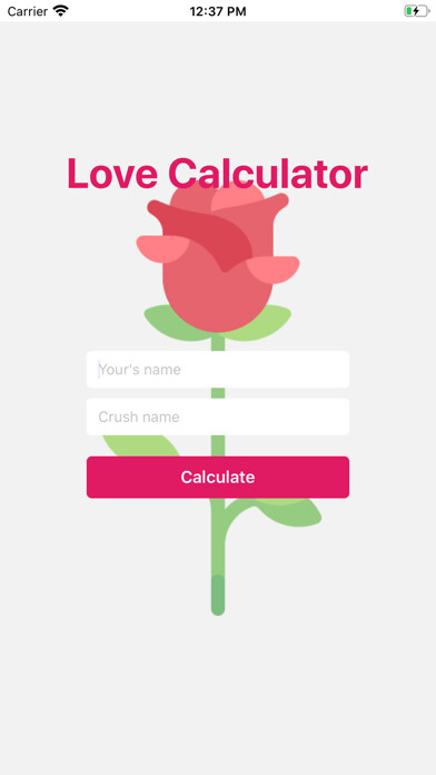 Emulate iPhone app Love Calculator Percentage using MyAndroid