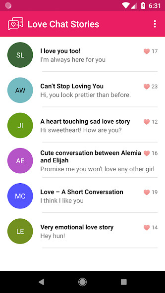 Run android online APK Love chat stories from MyAndroid or emulate Love chat stories using MyAndroid
