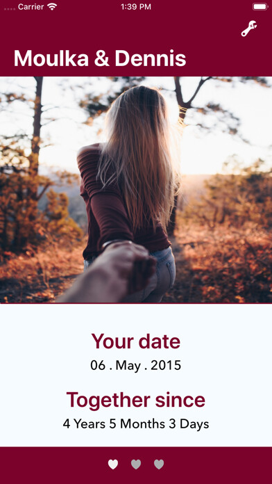 Emulate iPhone app LoveCounter - My Love using MyAndroid