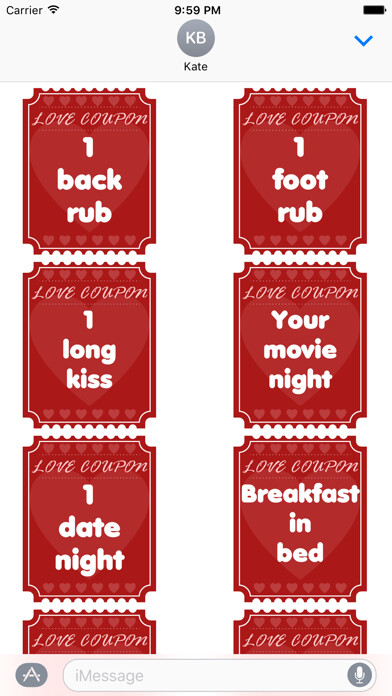 Emulate iPhone app Love Coupons for iMessage using MyAndroid Emulate iPhone app Love Coupons for iMessage using MyAndroid