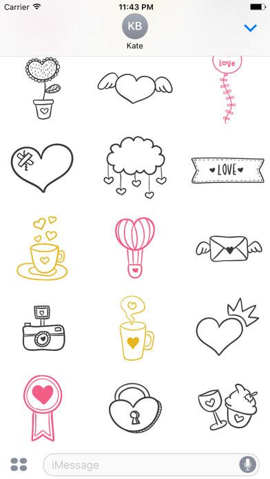Emulate iPhone app LOVe DOODLe Stickers using MyAndroid Emulate iPhone app LOVe DOODLe Stickers using MyAndroid