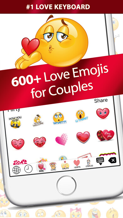 Emulate iPhone app Love Emoji – Extra Emojis Keyboard using MyAndroid