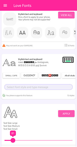 Run android online APK Love Fonts for FlipFont with Font Resize from MyAndroid or emulate Love Fonts for FlipFont with Font Resize using MyAndroid Run android online APK Love Fonts for FlipFont with Font Resize from MyAndroid or emulate Love Fonts for FlipFont with Font Resize using MyAndroid