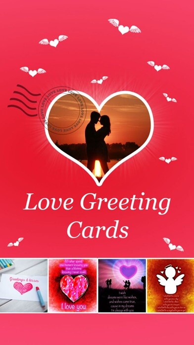 Emulate iPhone app Love Greeting Cards - Pics with quotes to say I LOVE YOU using MyAndroid