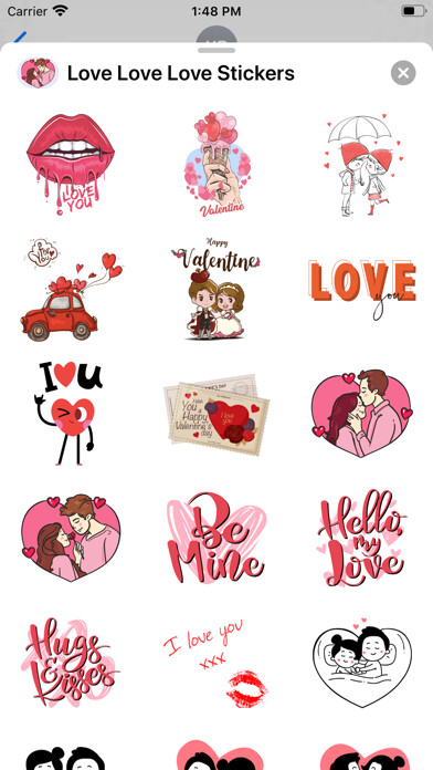 Emulate iPhone app Love Love Love Stickers using MyAndroid Emulate iPhone app Love Love Love Stickers using MyAndroid