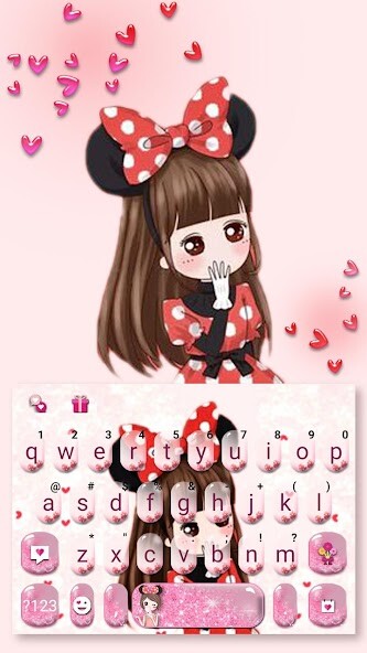 Run android online APK Lovely Bowknot Girl Keyboard Theme from MyAndroid or emulate Lovely Bowknot Girl Keyboard Theme using MyAndroid