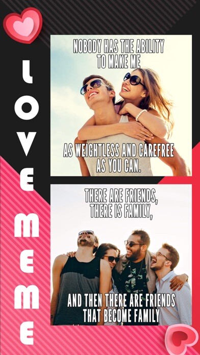 Emulate iPhone app Love Meme Maker using MyAndroid