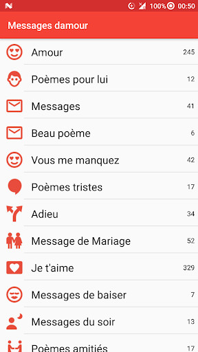 Emulate Android APK Love messages in French