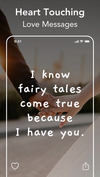 Emulate iPhone app Love Messages, Love Quotes using MyAndroid