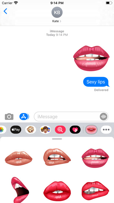 Emulate iPhone app Love My Lips Stickers using MyAndroid Emulate iPhone app Love My Lips Stickers using MyAndroid