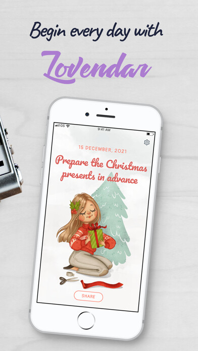 Emulate iPhone app Lovendar - Feel Good Calendar using MyAndroid