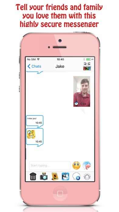 Emulate iPhone app Love Notes Secure Messenger using MyAndroid