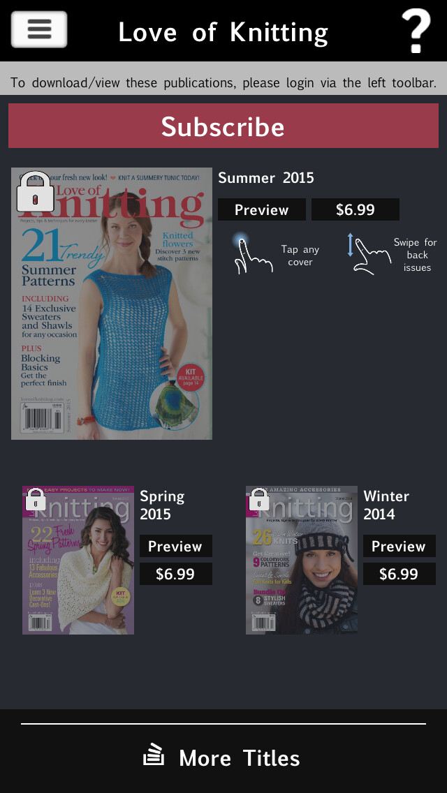 Emulate iPhone app Love of Knitting Magazine using MyAndroid Emulate iPhone app Love of Knitting Magazine using MyAndroid