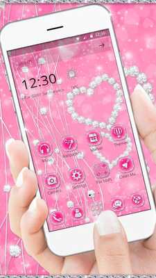 Emulate Android APK Love Pink Diamond Heart Theme