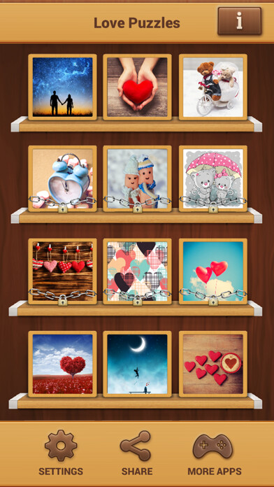 Emulate iPhone app Love Puzzle Games - Romantic Jigsaw Puzzles Free using MyAndroid