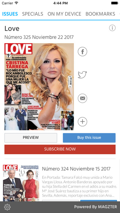 Emulate iPhone app LOVE revista using MyAndroid
