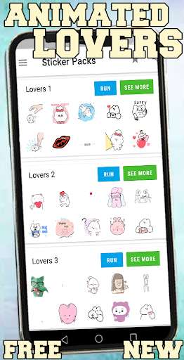 Run android online APK Lovers animated stickers from MyAndroid or emulate Lovers animated stickers using MyAndroid