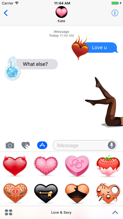 Emulate iPhone app Love & Sexy stickers using MyAndroid Emulate iPhone app Love & Sexy stickers using MyAndroid