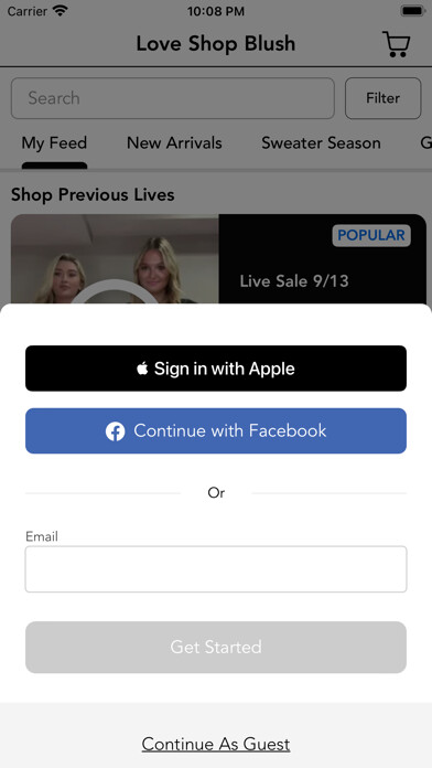 Emulate iPhone app Love Shop Blush using MyAndroid Emulate iPhone app Love Shop Blush using MyAndroid