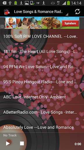 Emulate Android APK Love Songs  Romance Radio