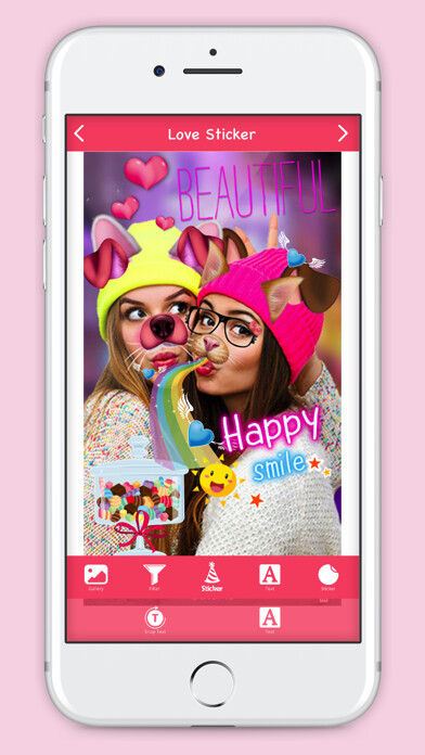 Emulate iPhone app Love Sticker Booth using MyAndroid Emulate iPhone app Love Sticker Booth using MyAndroid