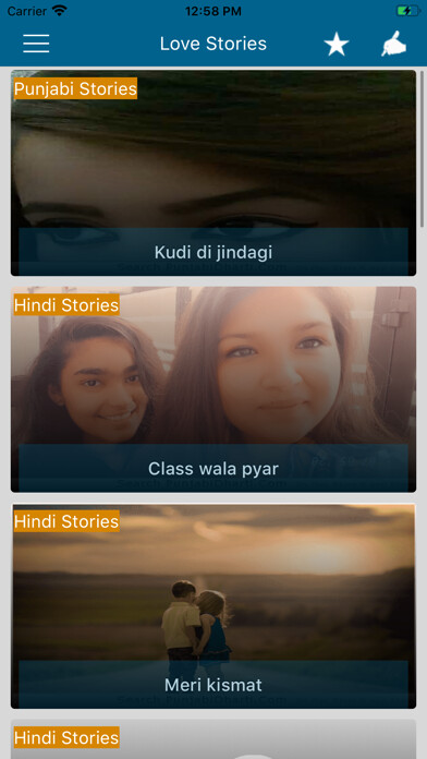 Emulate iPhone app Love Stories - Hindi & Punjabi using MyAndroid Emulate iPhone app Love Stories - Hindi & Punjabi using MyAndroid