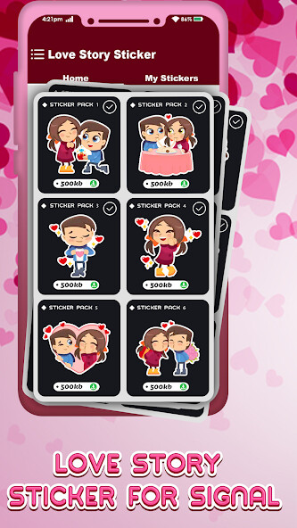 Run android online APK Love Story Stickers For Signal from MyAndroid or emulate Love Story Stickers For Signal using MyAndroid