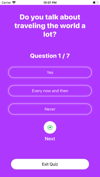 Emulate iPhone app Love Test: Couples Tester Quiz using MyAndroid