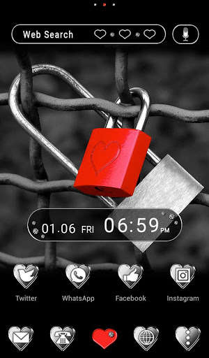 Run android online APK Love Theme Heart Padlock from MyAndroid or emulate Love Theme Heart Padlock using MyAndroid