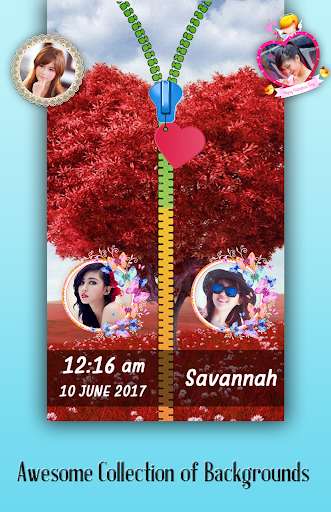 Emulate Android APK Love Tree Zipper Lock Screen