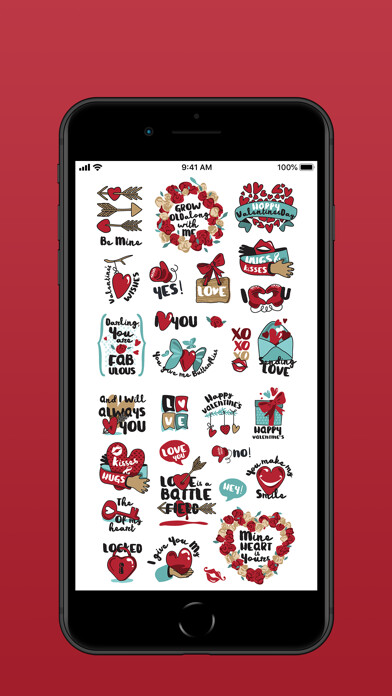 Emulate iPhone app LOVE – Valentines Day Stickers using MyAndroid Emulate iPhone app LOVE – Valentines Day Stickers using MyAndroid